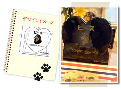 お墓のイメージ図と写真